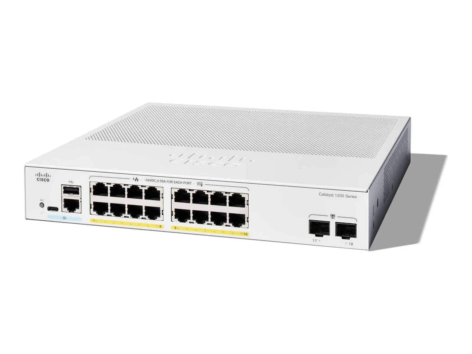 Cisco C1200-16P-2G Catalyst 1200 16-Port Gigabit PoE Smart Switch (2x1G SFP)
