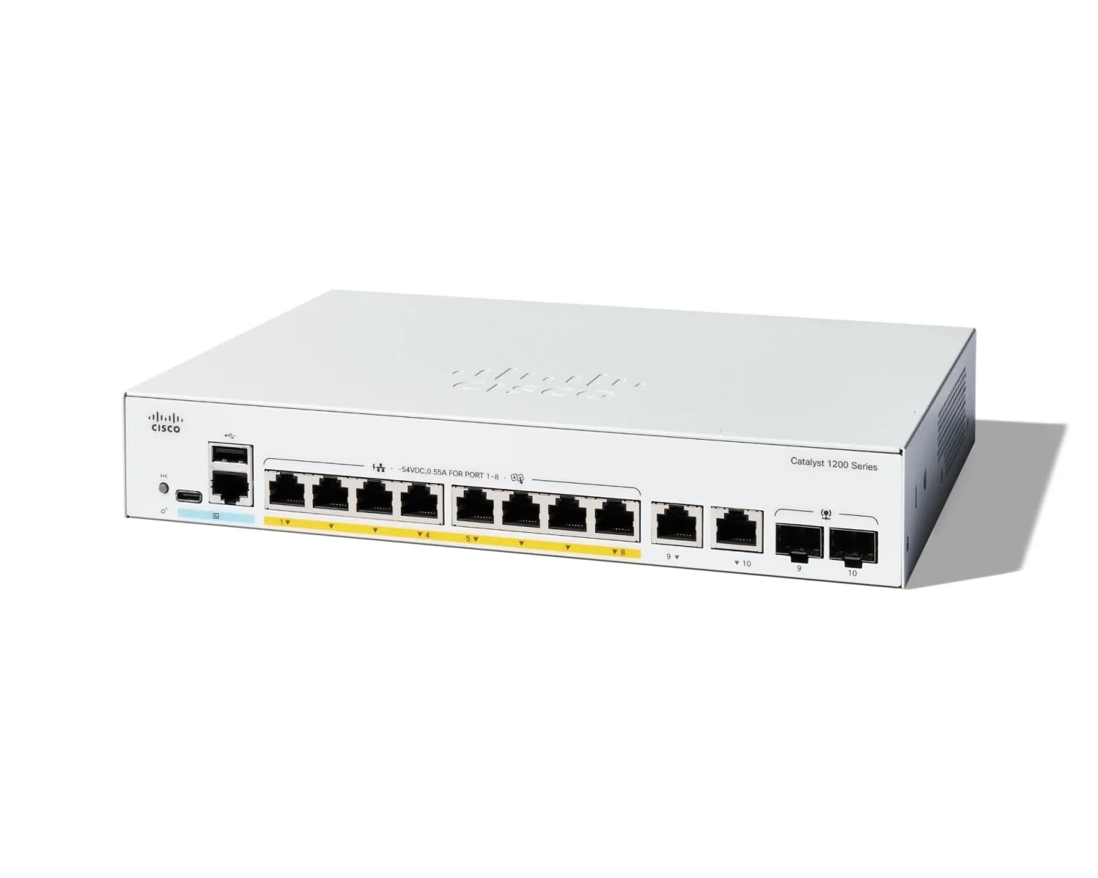 Cisco C1200-8FP-2G Catalyst 1200 8-Port Gigabit Full PoE Smart Switch (2x1G Combo)