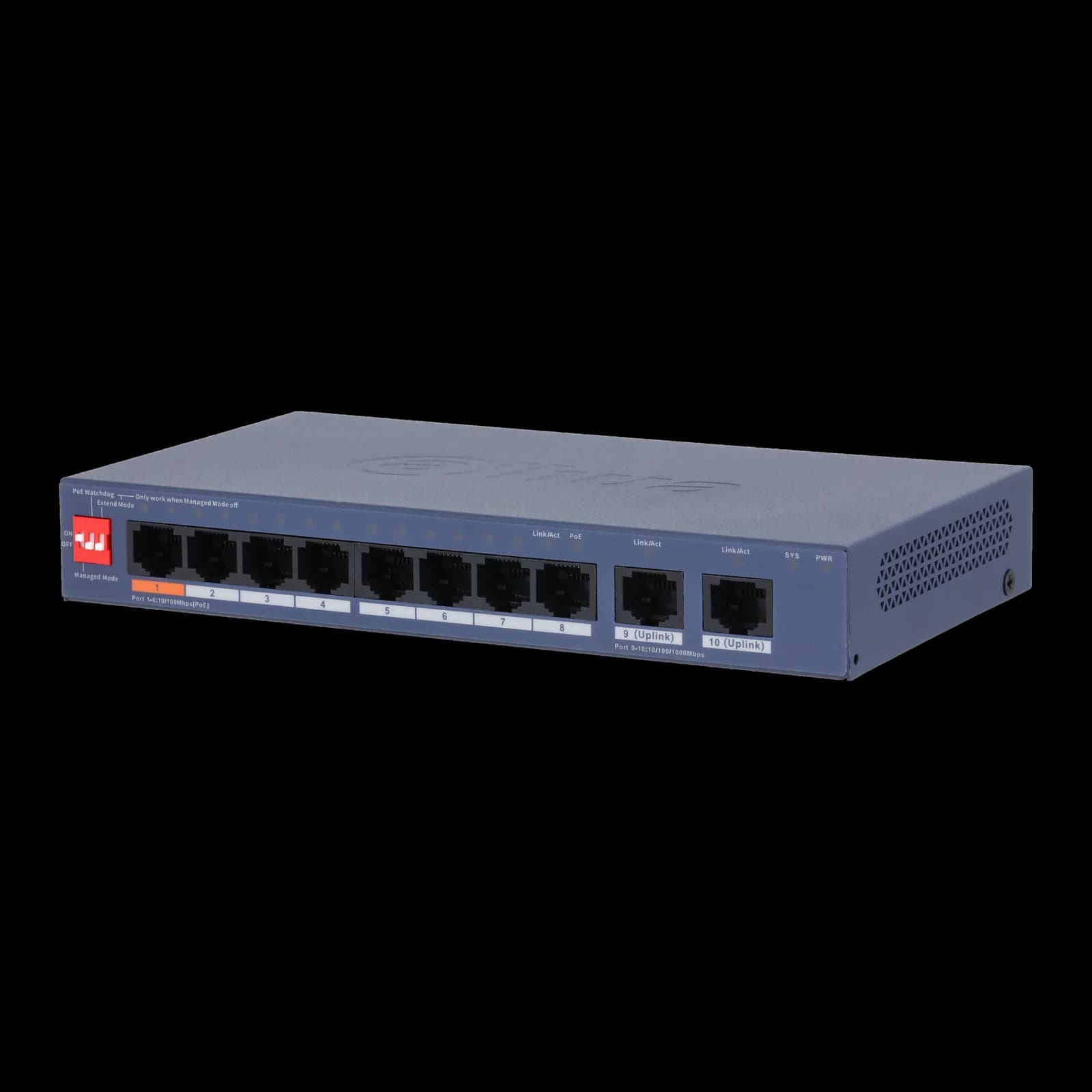 Dahua DH-CS4010-8ET2GT-60 10-Port Cloud Managed Desktop Switch with 8-Port PoE