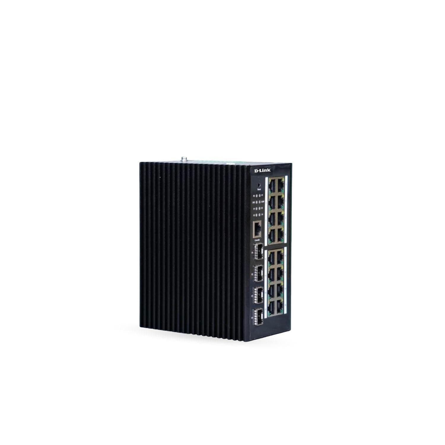 D-Link DIS-F2020PS-E 20-Port Gigabit Industrial Smart Managed 250m PoE+ (480W) DIN-Rail Switch
