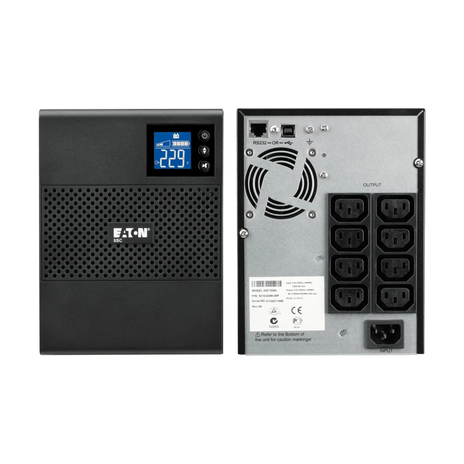 Eaton 5SC 1500VA/1050W Line-Interactive Sine Wave Tower UPS with LCD (5SC1500I)