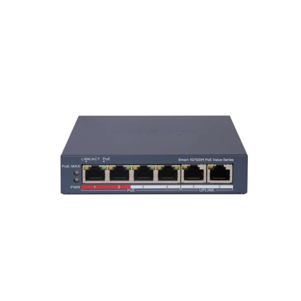 Hikvision DS-3E1106P-EI/M 4 Port Fast Ethernet Smart PoE Switch