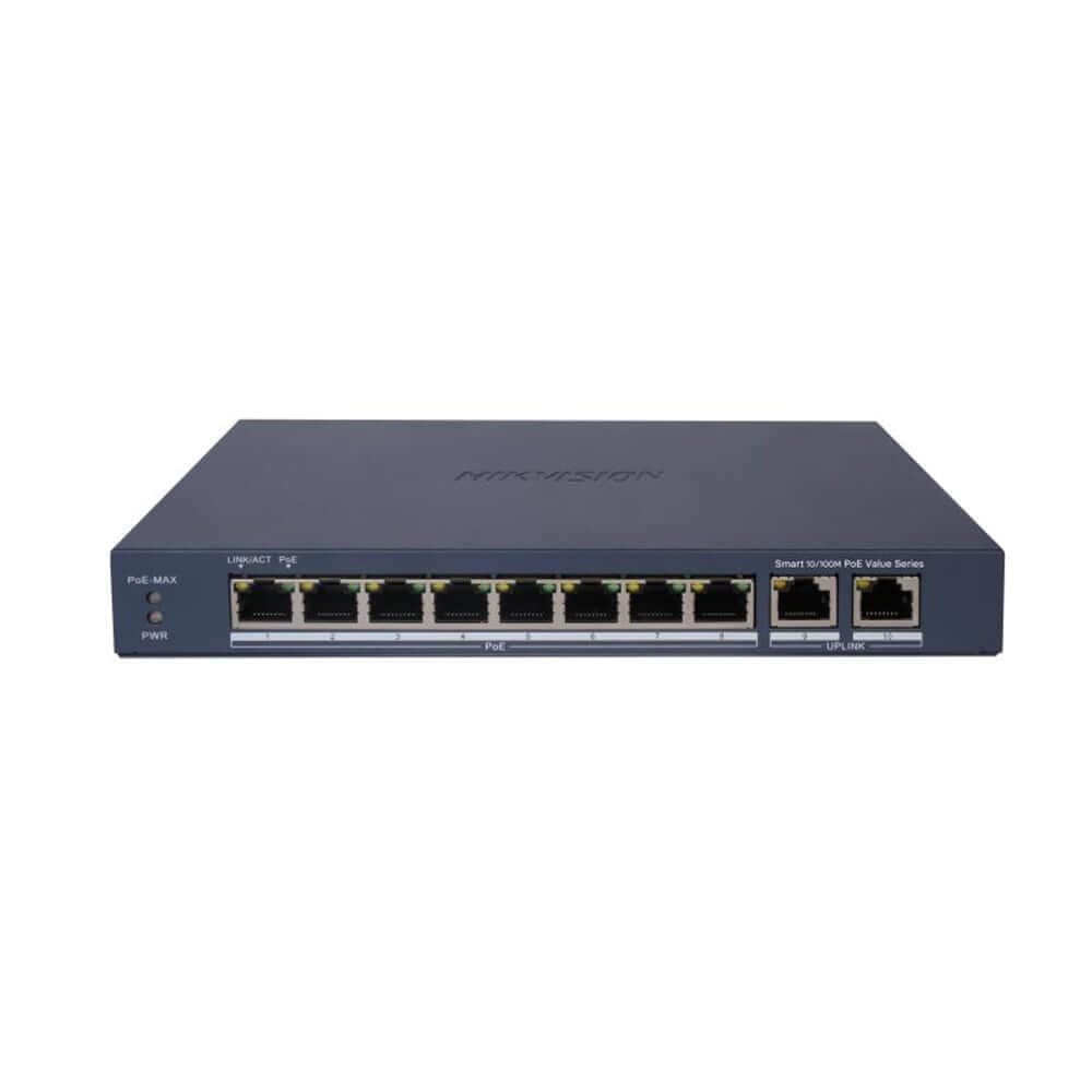Hikvision DS-3E1310P-EI/M 8 Port Fast Ethernet Smart PoE Switch