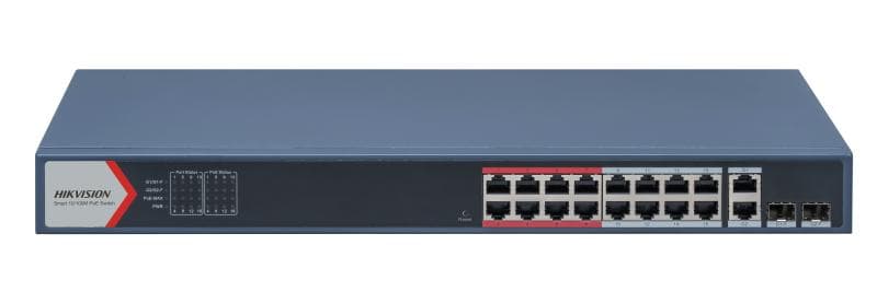 Hikvision DS-3E1318P-EI (B) 16 Port Fast Ethernet Smart PoE Switch