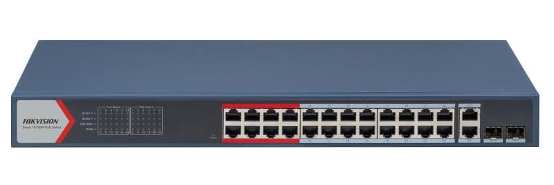 Hikvision DS-3E1326P-EI (B) 24 Port Fast Ethernet Smart PoE Switch