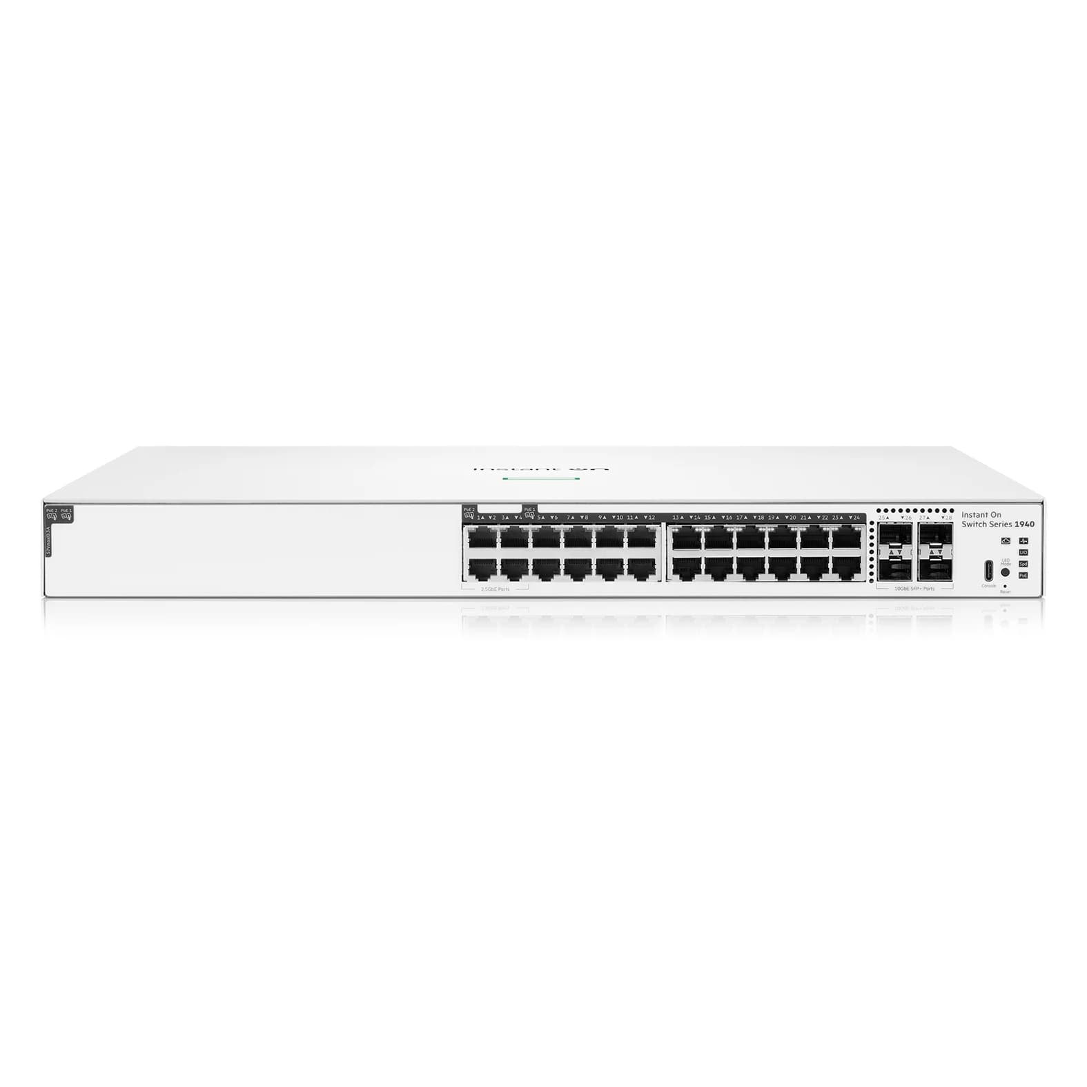 HPE Networking Instant On Switch 20p Gigabit CL4 4p SR2.5G CL6 PoE 4p SFP+ 370W 1940 (S4A32A)