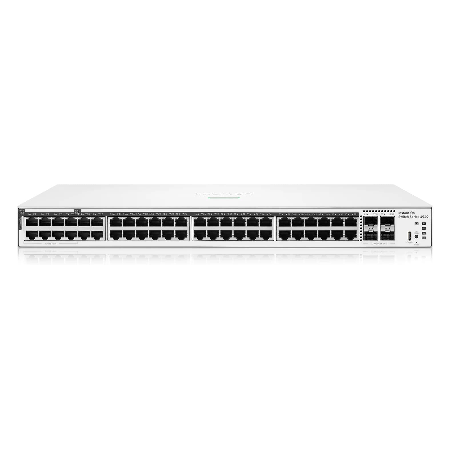 HPE Networking Instant On Switch 40p Gigabit CL4 8p SR2.5G CL6 PoE 4p SFP+ 600W 1940 (S4A35A)