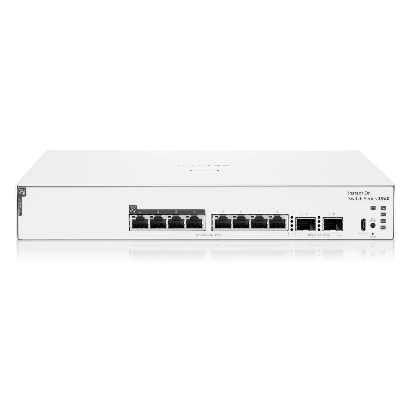 HPE Networking Instant On Switch 8p SR10 4p CL6 PoE 2p SFP+ 120W 1940 (S4A36A)