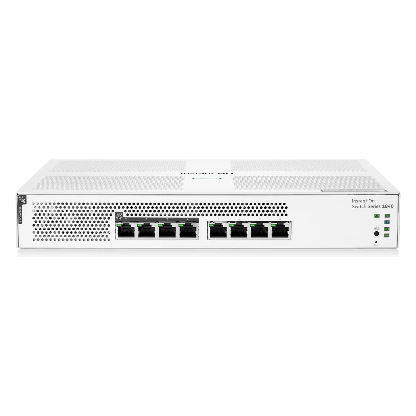 HPE Networking Instant On Switch 8p Gigabit 4p CL4 PoE 65W 1840 (S5E26A)
