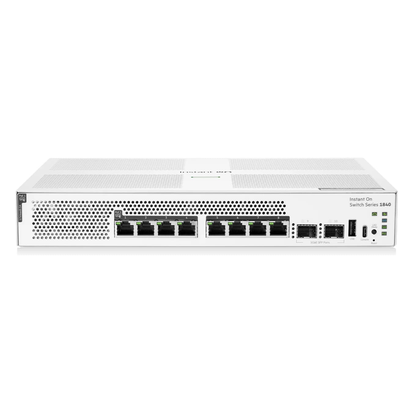 HPE Networking Instant On Switch 8p Gigabit CL4 PoE 2p SFP 124W 1840 (S5E27A)