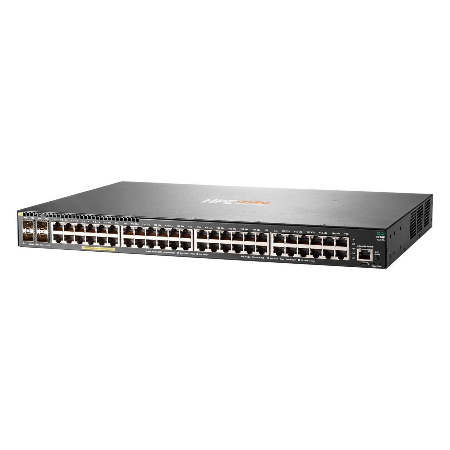 HPE Aruba Networking 2930F 48G PoE+ 4SFP+ Switch (JL256A)