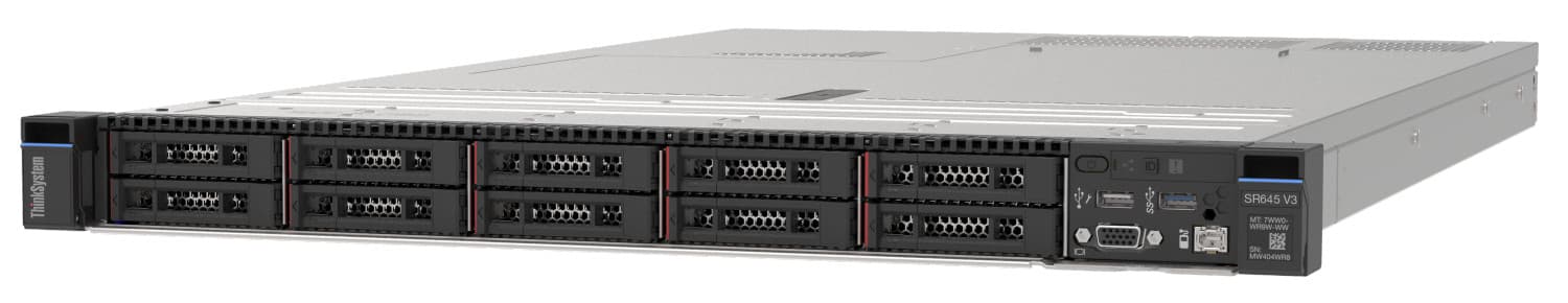 Lenovo ThinkSystem SR645 V3 2x EPYC 9115 / 64GB DDR5 / 4x 960GB SSD (7D9CA03QSG)