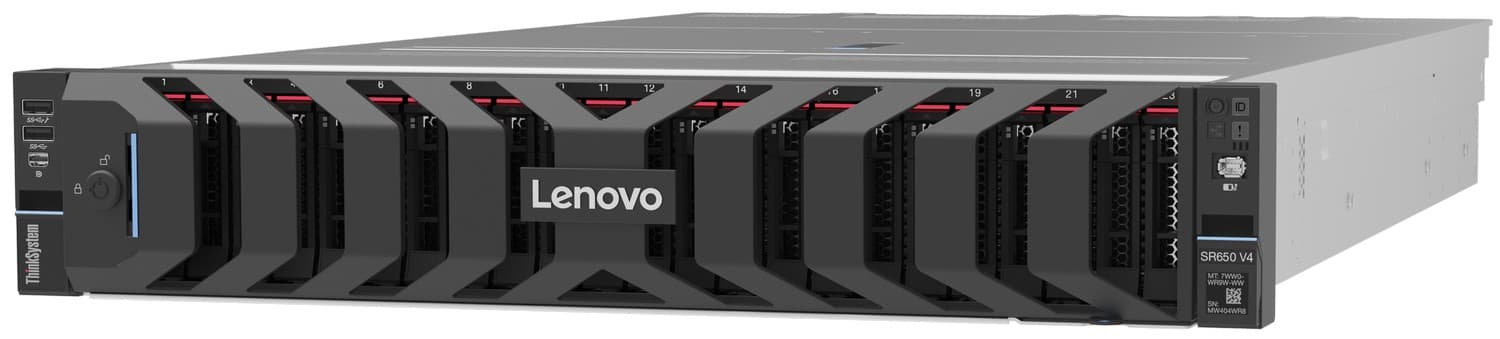 Lenovo ThinkSystem SR650 V4 2x Xeon 6515P / 64GB DDR5 / 4x 960GB SSD (7DGDA050SG)
