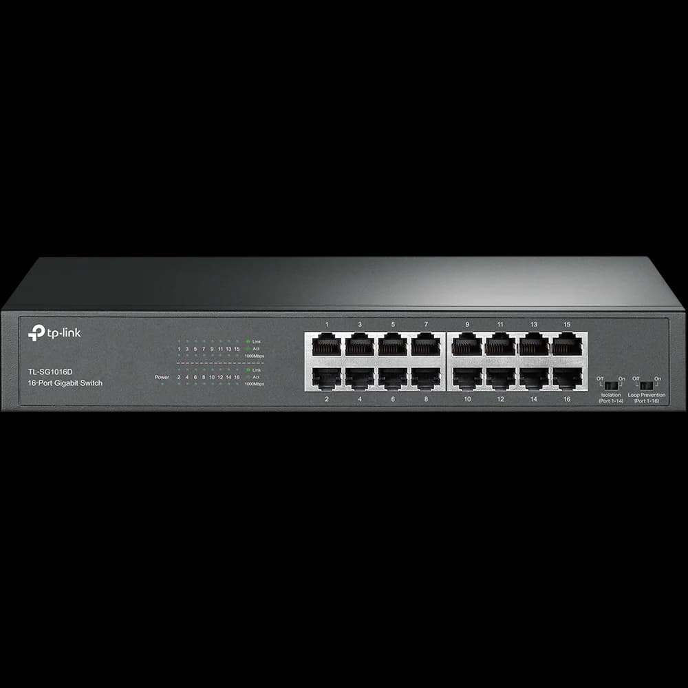 TP-Link TL-SG1016D 16-Port Gigabit Desktop/Rackmount Switch
