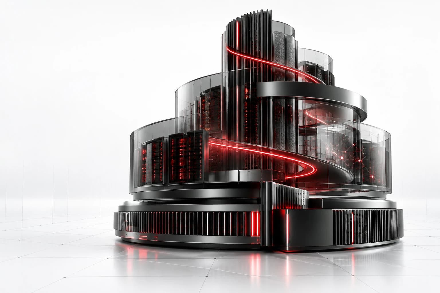 ภาพประกอบแกนระบบดิจิทัลโทนดำแดงของ ITERNIX