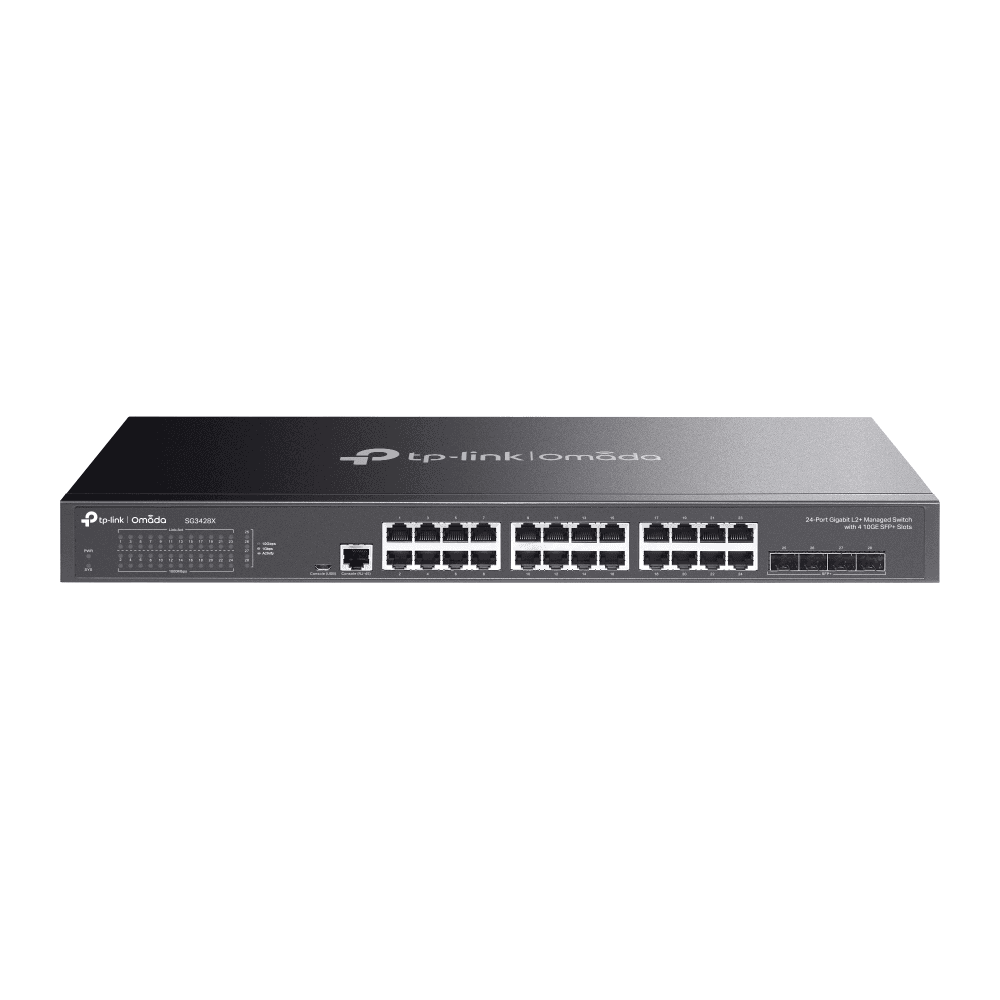 TP-Link SG3428X-M2 JetStream™ 24-Port Gigabit L2+ Managed Switch with 4 10GE SFP+ Slots