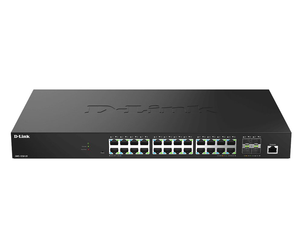 D-Link DMS-1250-28 28-Port 2.5G Smart Managed Switch with 4 10G SFP+