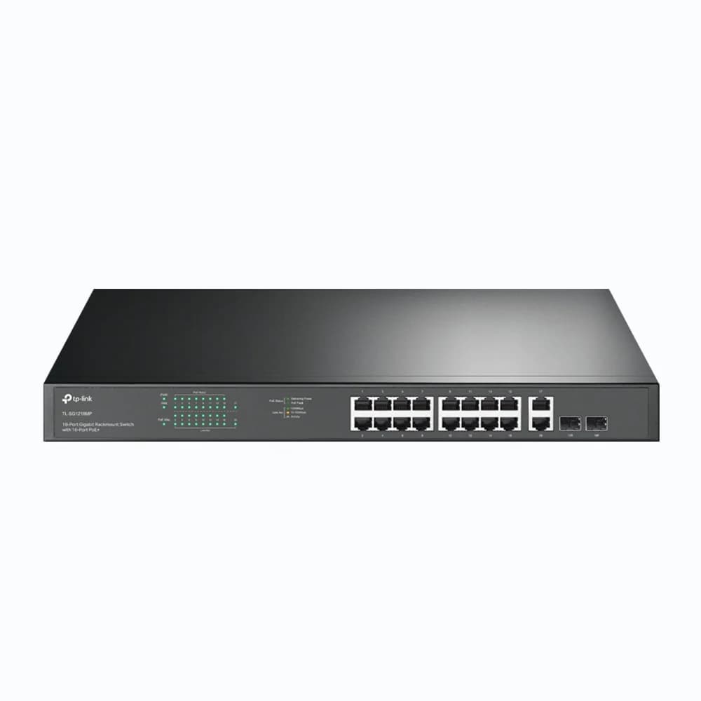 TP-Link TL-SG1218MP 18-Port Gigabit Rackmount Switch with 16-Port PoE+