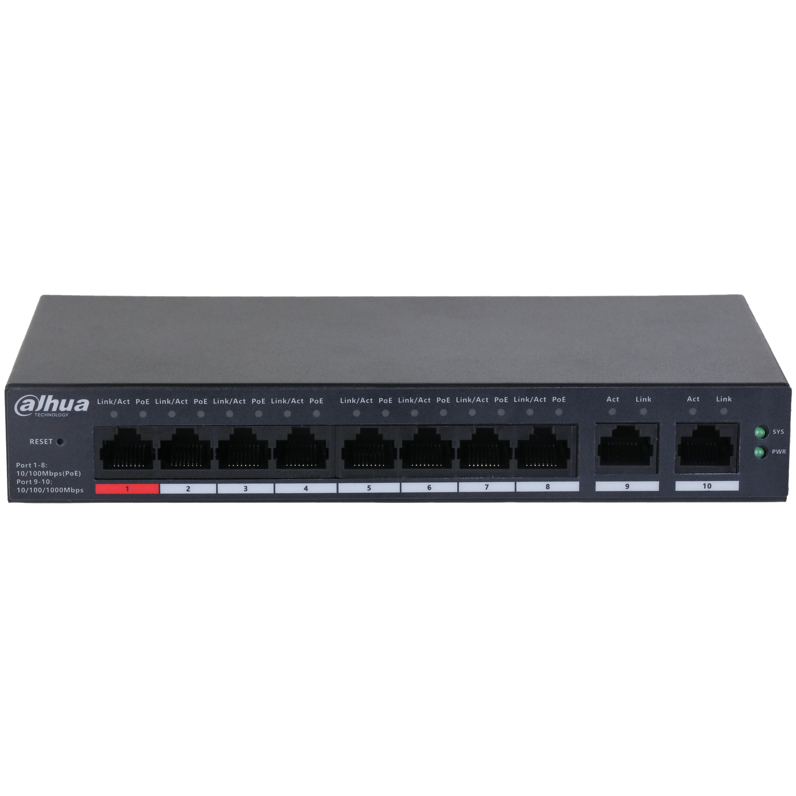DAHUA Cloud Managed Desktop Switch 8PoE 2Uplink (DH-CS4010-8ET-110) - Image 2