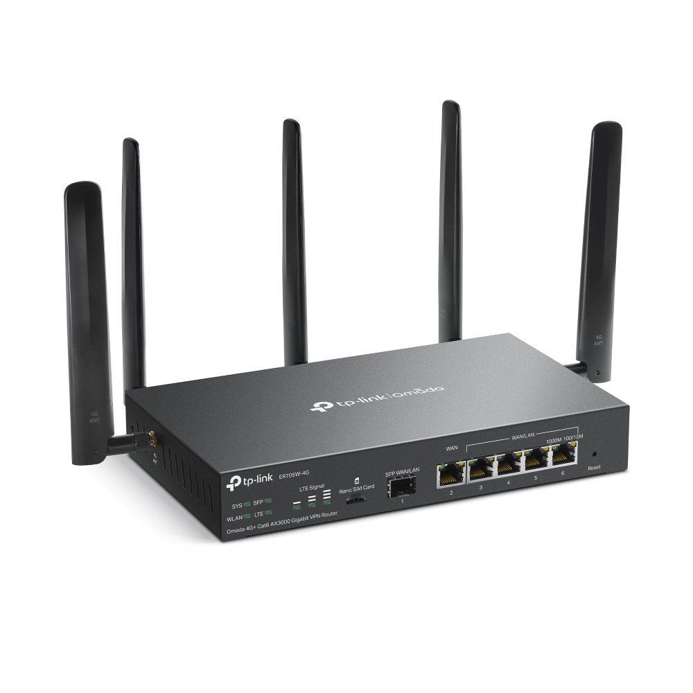 TP-LINK ER706W-4G Omada 4G+ Cat6 AX3000 Gigabit VPN Router - Image 3