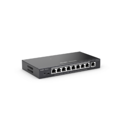 Reyee RG-ES209GC-P , 9-Port Gigabit Smart POE Switch, 9 Gigabit RJ45 Ports including 8 PoE/POE+ Ports,120W PoE power budget, Desktop Steel Case