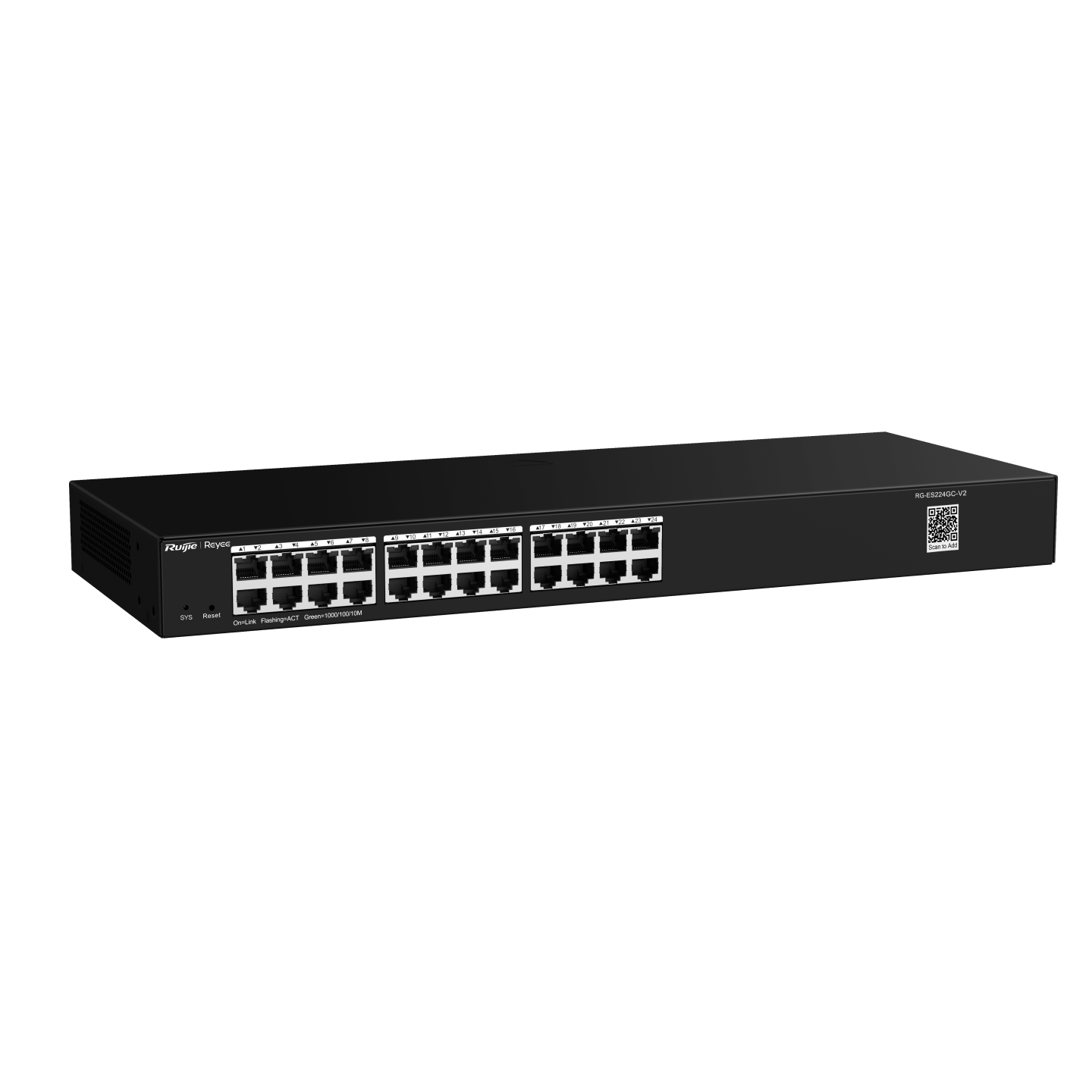 Reyee RG-ES224GC V2 , 24-Port Gigabit Smart Switch, 24 Gigabit RJ45 Ports,19-inch Rack-mountable Steel Case - Image 2