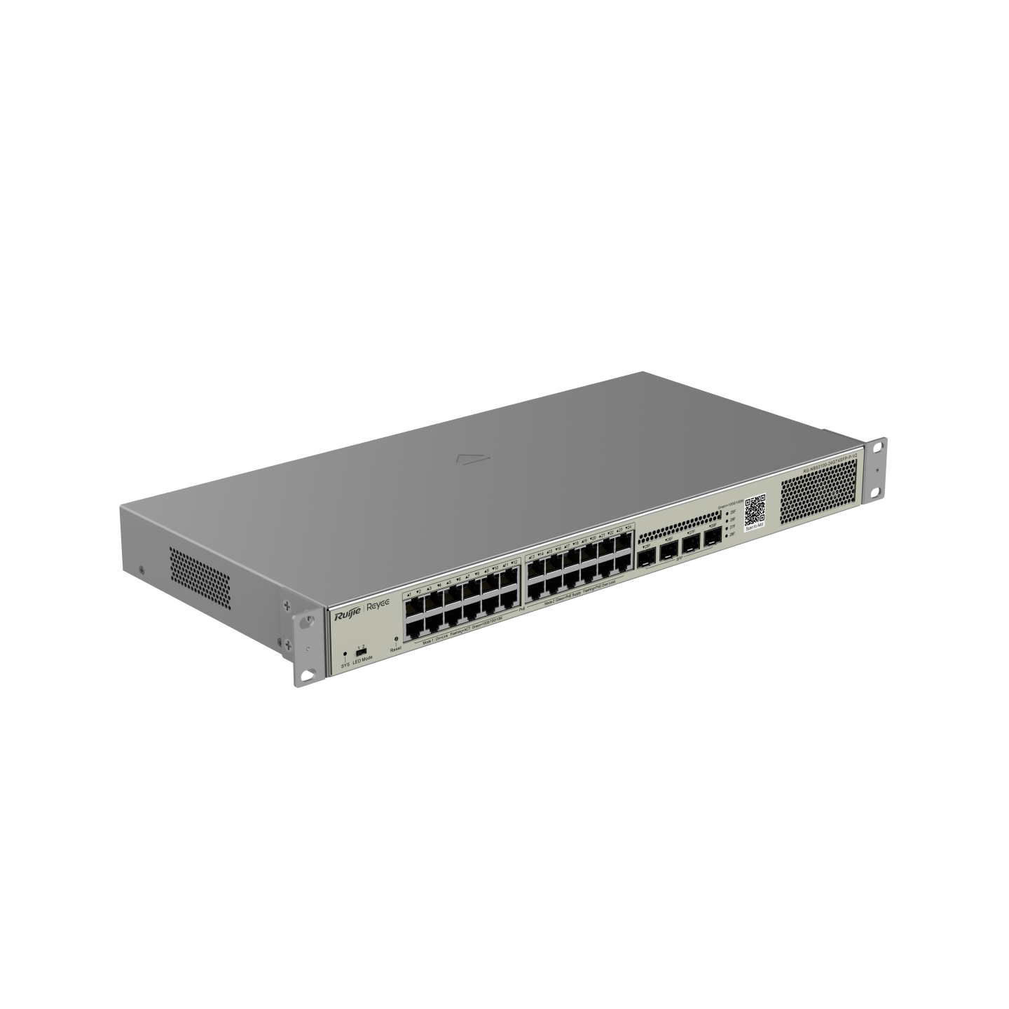 Reyee RG-NBS3100-24GT4SFP-P V2 , 24-Port Gigabit L2 Managed POE Switch, 24 Gigabit RJ45 POE/POE+ Ports, 4 SFP Slots, 370W PoE power budget, 19-inch Rack-mountable Stell Case - Image 2