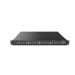 Reyee RG-NBS3100-48GT4SFP-P , 48 × 10/100/1000Base-T copper ports with auto-negotiation, 4 × 1GE SFP ports, fixed single AC power supply, PoE/PoE+ power supply, 370 W PoE power supply