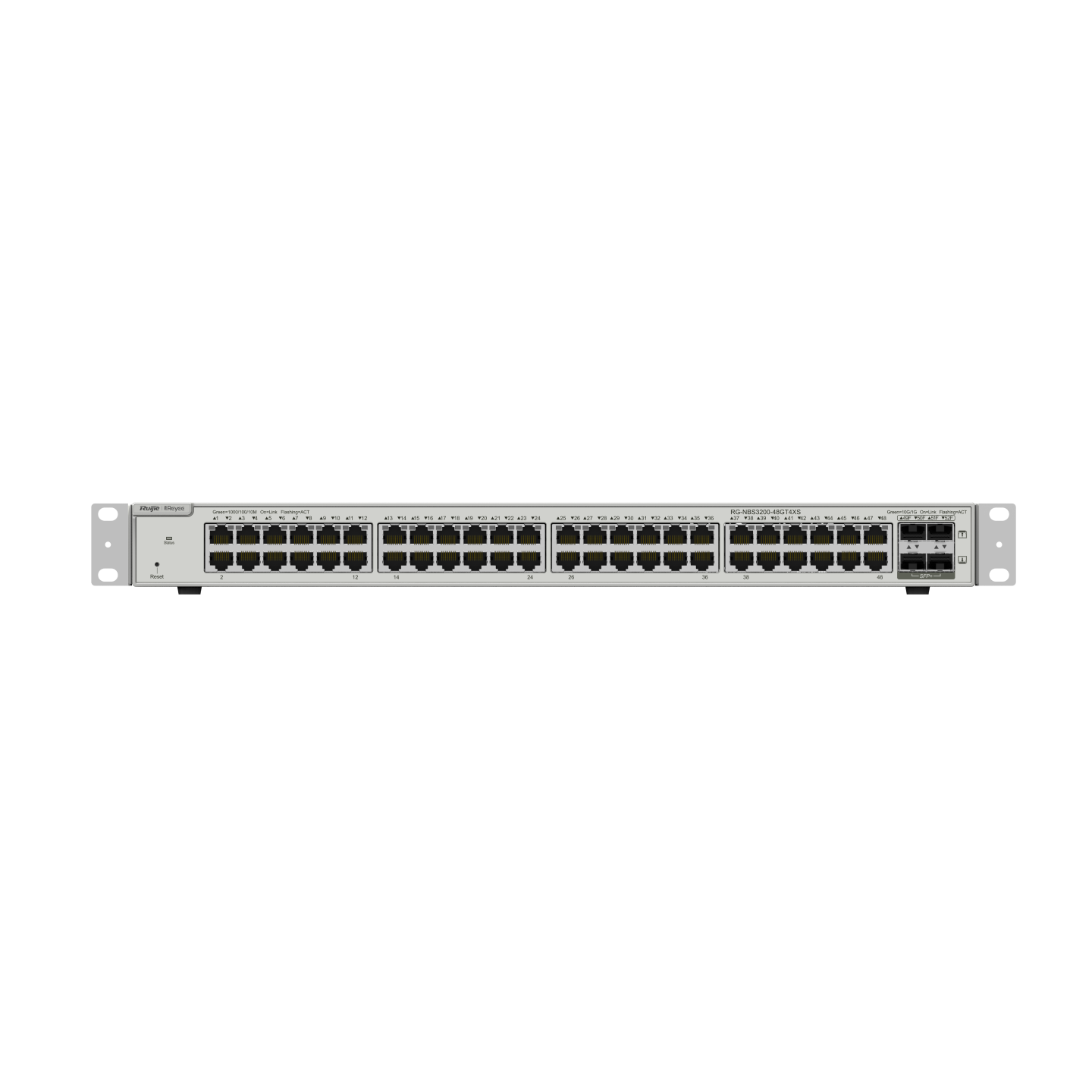 Reyee RG-NBS3200-48GT4XS , 48-Port L2 Managed 10G Switch, 48 Gigabit RJ45 Ports,4 *10G SFP+ Slots,19-inch Rack-mountable Steel Case