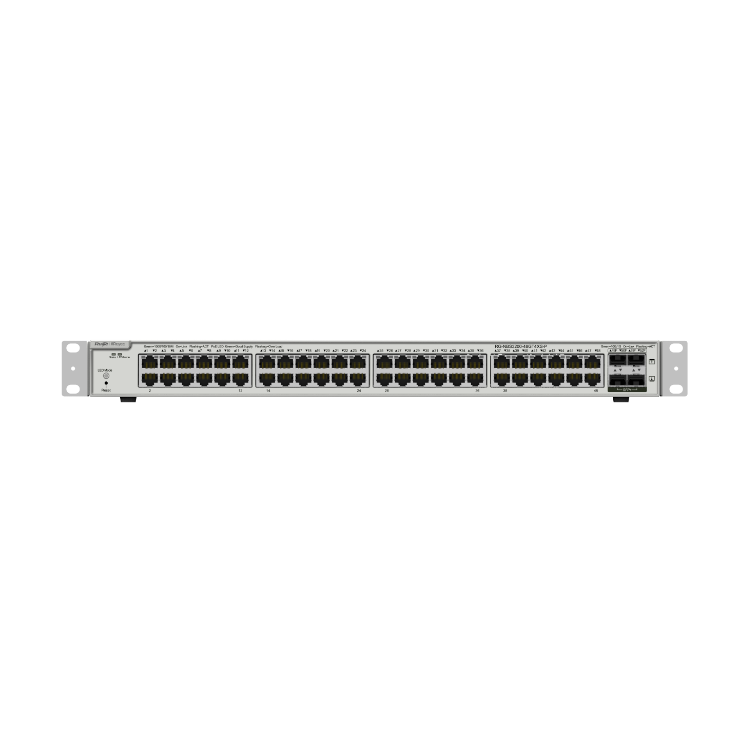 Reyee RG-NBS3200-48GT4XS-P , 48-Port Gigabit Layer 2+ Cloud Managed PoE Switch, 4 * 10G Uplink