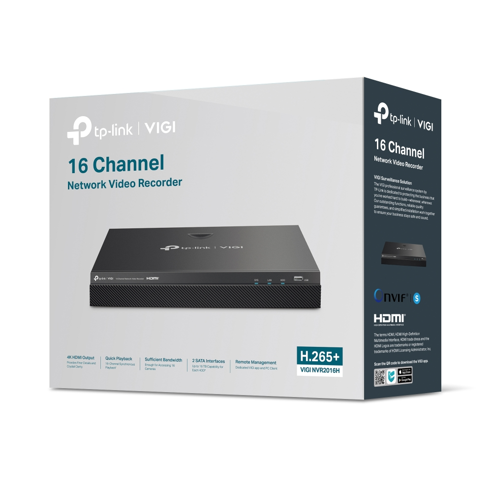 TP-LINK VIGI NVR2016H 16 Channel Network Video Recorder - Image 4